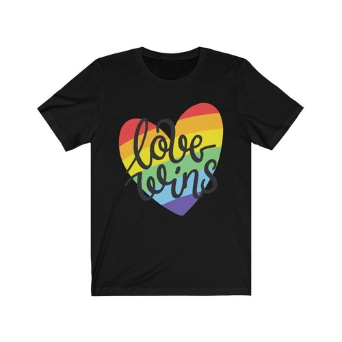 Love Wins Rainbow Heart LGBT T-Shirt