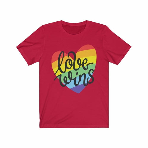 Love Wins Rainbow Heart LGBT T-Shirt