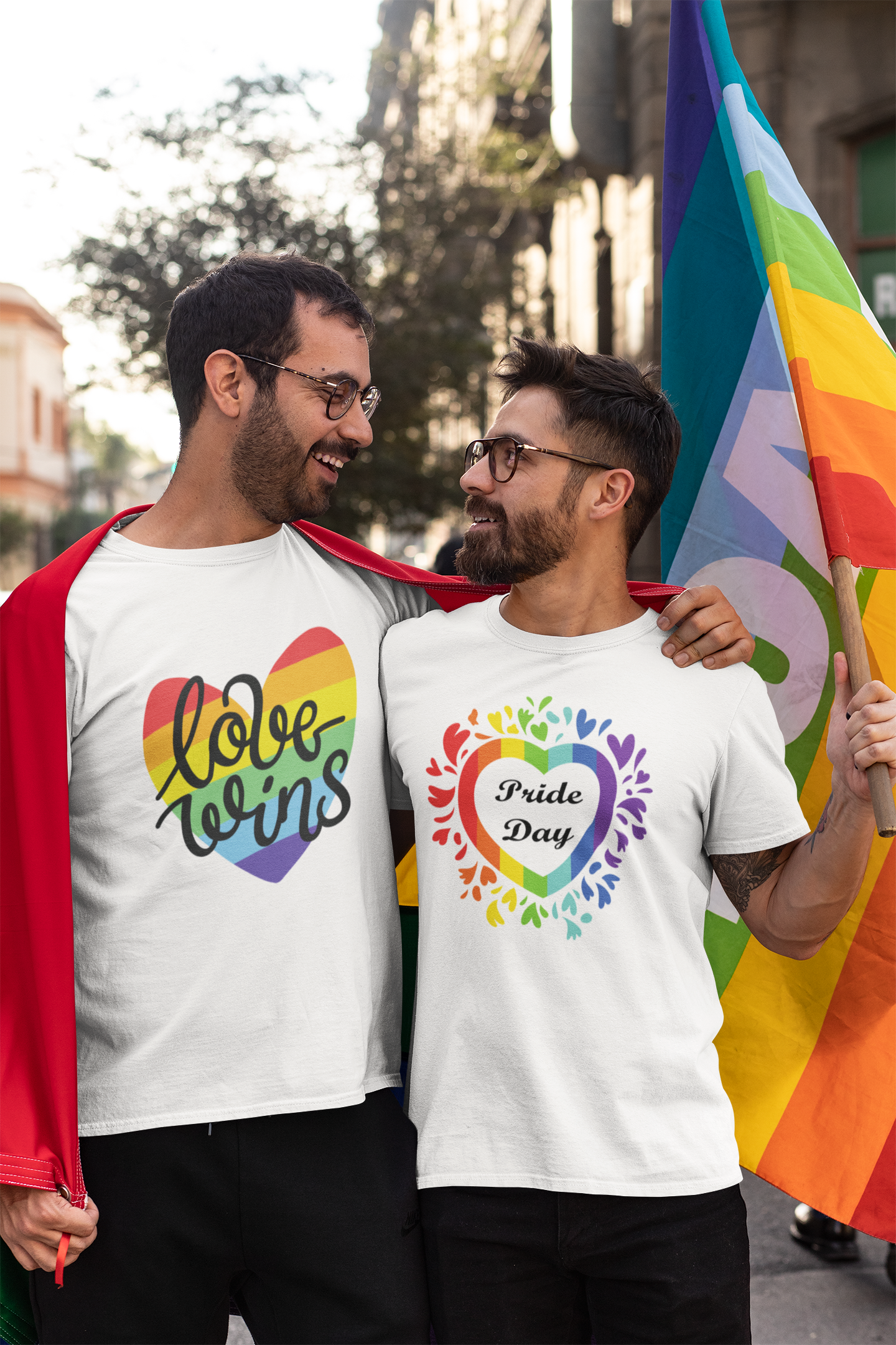 Love Wins Rainbow Heart LGBT T-Shirt